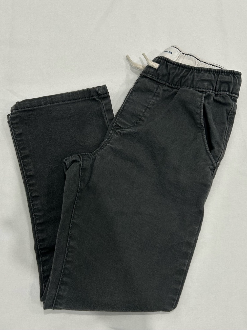 Old Navy Toddler Boy Relaxed Pull-On Twill Pants Gray 4T